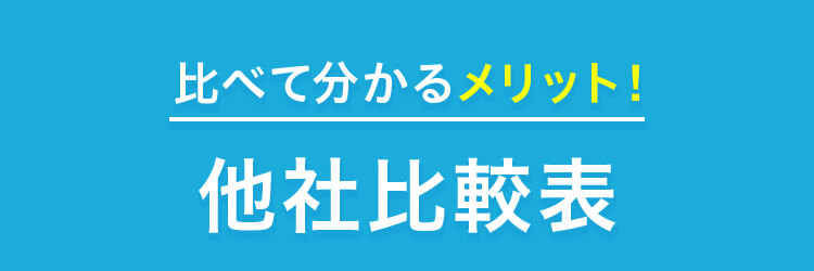 比べて分かるメリット！他社比較表
