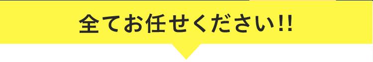 全てお任せください！